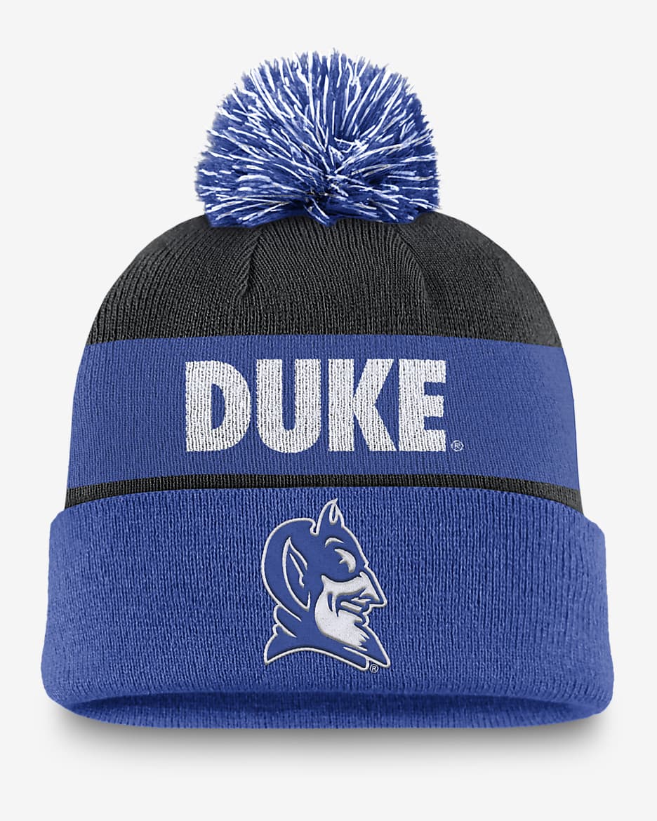 Duke Blue Devils Primetime Peak Men s Nike College Cuffed Pom Beanie. Nike